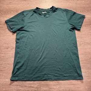 Outlier Shirt Adult Large Green 100% Merino Wool Short Sleeve Tee Casual Adult